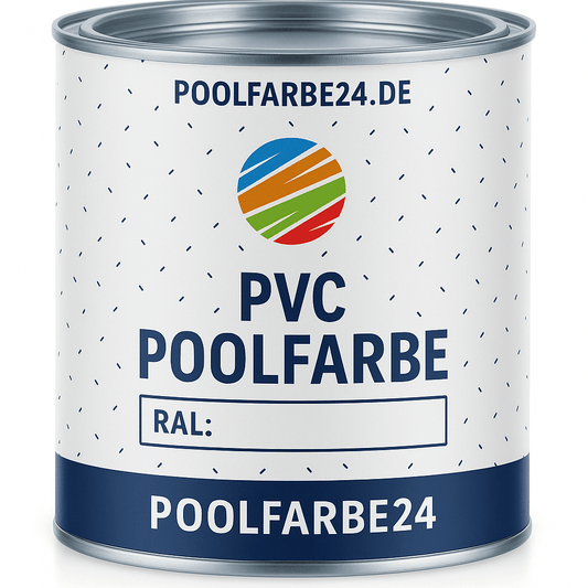 PVC - Poolfarbe für PVC - Folienpool, 1 Liter nach RAL Farbe, Poolfarbe - poolfarbe24.de